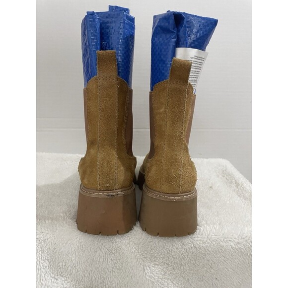 DOLCE VITA Womens Ankle Bootie Shoes Size 6 medium Camel Suede Chelsea - Picture 2 of 5